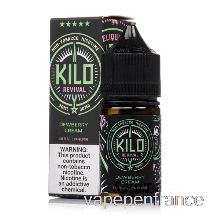 Crème De Baies De Rosée - Kilo Sels De Renaissance - 30 Ml 30 Mg Stylo Vape